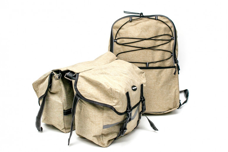 Велобаул (сумка- штаны) 43x29x10cm песочный BRAVVOS F-091