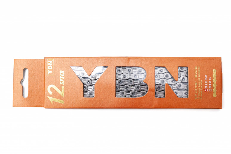 Цепь 12 ск. 126зв. silver/silver YBN S12 с замком