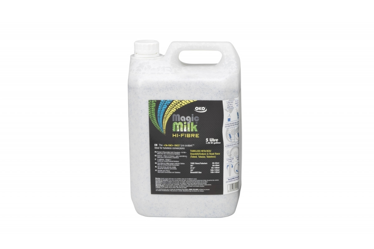 Фото Герметик для камер и бескамерных покрышек латексный OKO Magik Milk Hi-fiber Race 5L (без шприца для заливки) з офіційного сайту OSKAR™