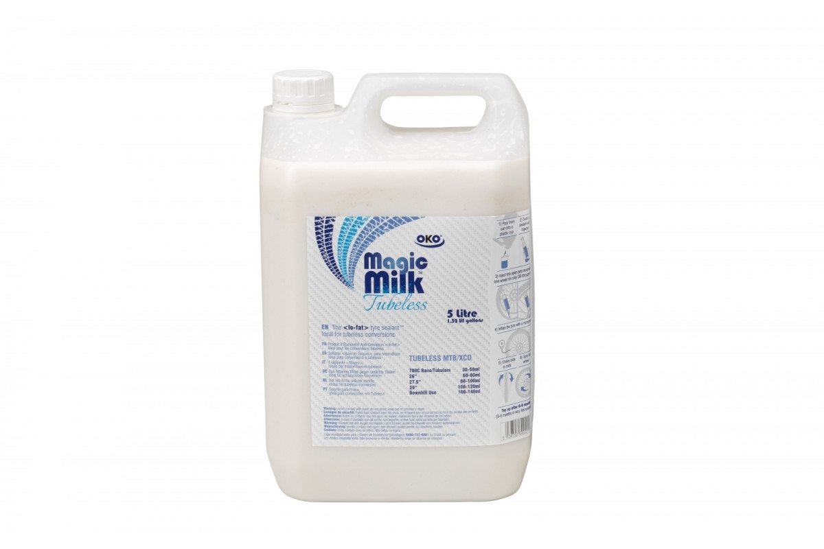 Фото Герметик для бескамерных покрышек латексный OKO Magik Milk Tubeless 5L без шприца з офіційного сайту OSKAR™